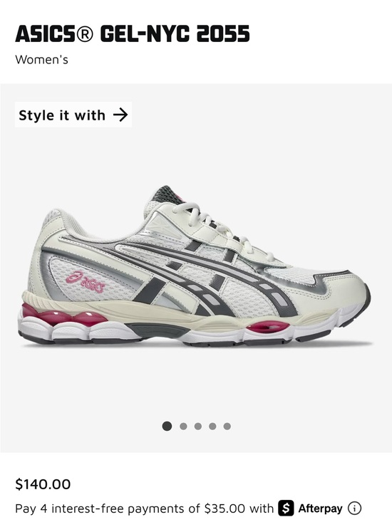 Asics Shoes - Asics Women's Running Sneakers in White, Gray & Pink